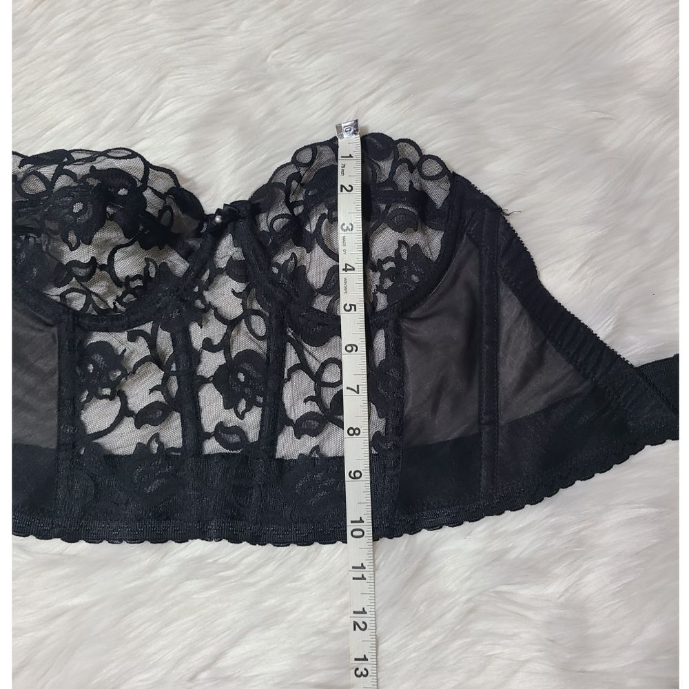 🔴SOLD🔴Vintage Victoria's Secret Gold Label Black Lace Bustier, 34C - Picture 10 of 14